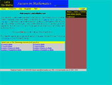 Tablet Screenshot of letsdomaths.com
